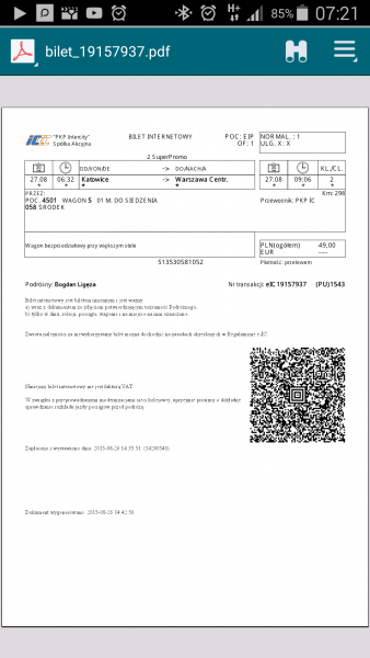 Intercity Bilet PDF