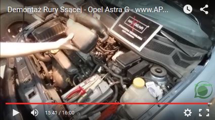 Demontaż Rury Ssącej Dolotu Powietrza - Opel Astra G - www.APARTS.pl