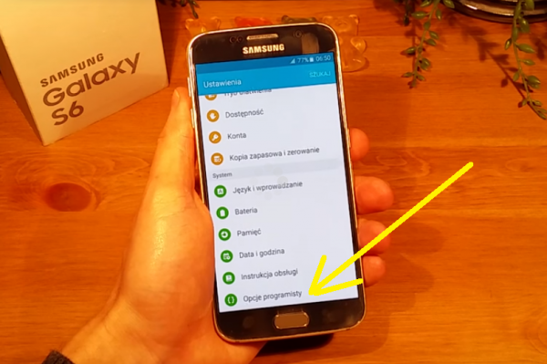 Samsung Galaxy S6 Opcje Programisty Debugowanie USB