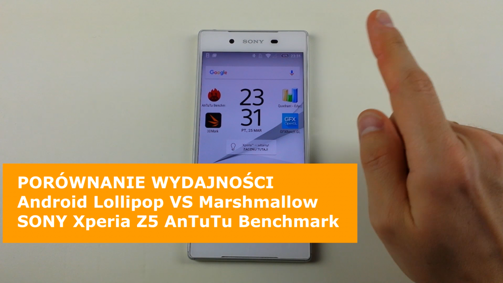 Android MARSHMALLOW 6 vs LOLLIPOP 5 - AnTuTu Benchmark Porównanie - Sony Xperia Z5