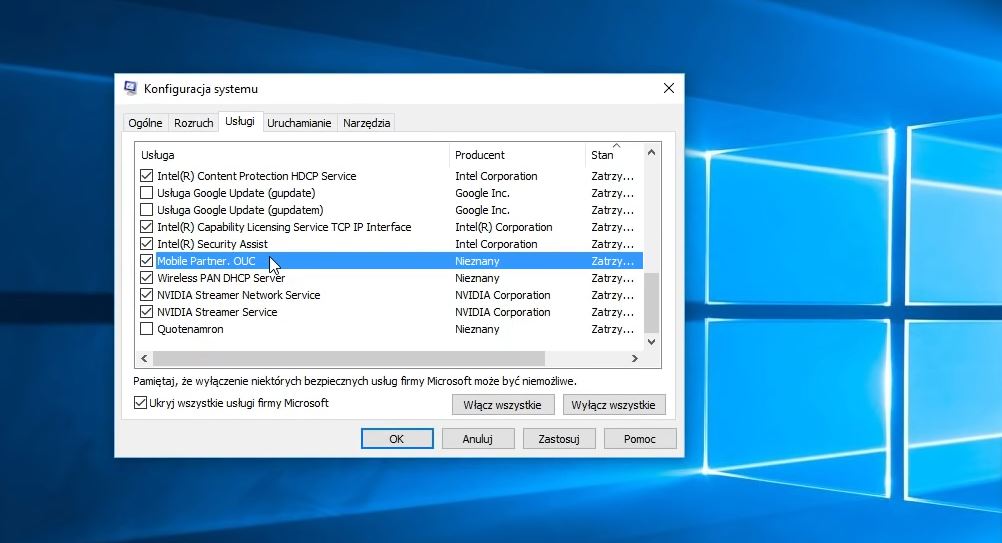 MSCONFIG Konfiguracja Systemu Windows Autostart Programy Usługi Poradnik PL